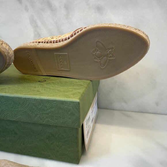 NWT Gucci Adela GG Espadrille size 7 - Picture 7 of 8